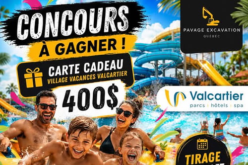 Concours Gagnez une carte-cadeau de 400$ pour le Village Vacances Valcartier!