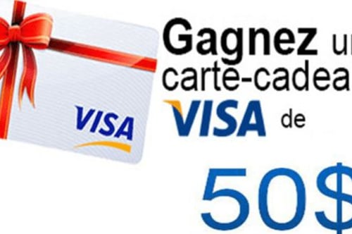 Concours Gagnez une carte Visa prépayé de 50$!