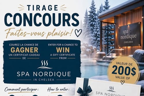 Concours Gagnez une certificat-cadeau de 200$ au Spa Nordique!
