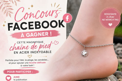 Concours Gagnez une chaîne de pied en acier inoxydable.