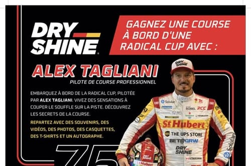 Concours Gagnez une course à bord du Radical Cup avec Alex Tagliani!