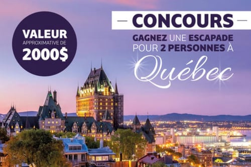 Concours Gagnez une Escapade de Rêve à Québec !