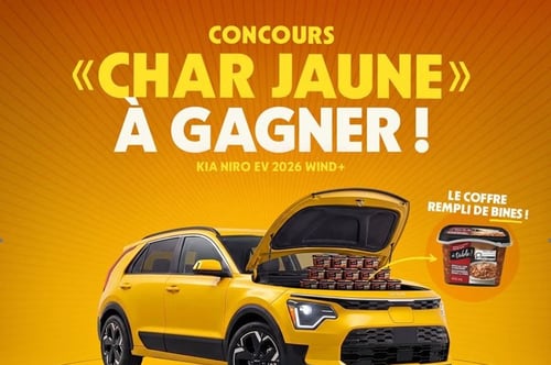 Concours Gagnez une Kia Niro électrique Wind + 2026 le coffre rempli de bines!