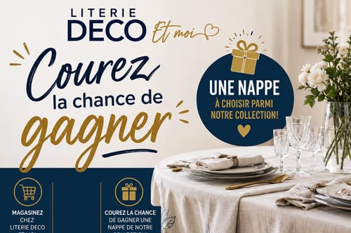 Concours Gagnez une nappe parmi la collection de Literie Deco Et moi!
