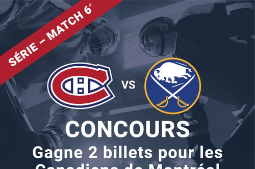 Concours Gagnez une paire de billets pour aller voir les Canadiens de Montréal!