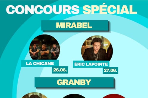 Concours Gagnez une paire de billets pour le spectacle de votre choix au Grand Poutinefest!