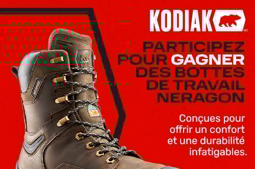Concours Gagnez une paire de bottes de travail Kodiak Neragon!