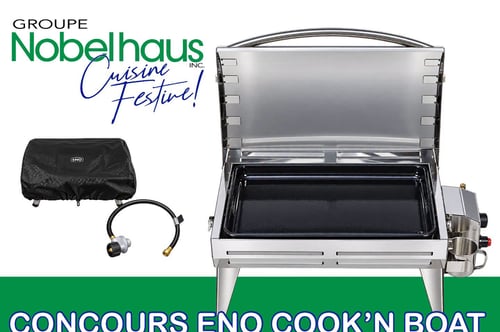 Concours Gagnez une plancha Eno portable cook’n Boat, un tube de connection propane et une housse Eno!