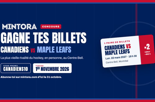 Concours Gagnez vos billets pour le Canadien de Montréal!