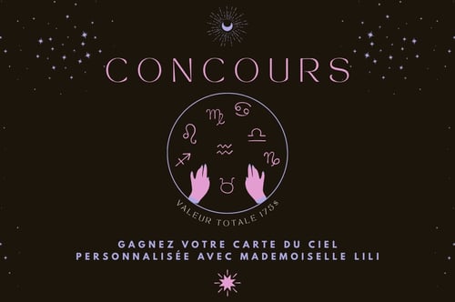 Concours Gagnez votre carte du ciel personnalisée avec Mademoiselle Lili