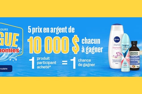 Concours Jean-Coutu - 5 prix en argent de 10 000$ à gagner!