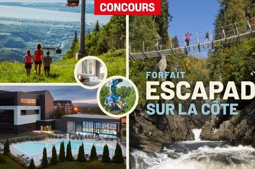 Concours Journal de Québec - Gagnez  vos vacances en famille avec un forfait plein air d’aventure et de détente rempli d’activités excitantes!