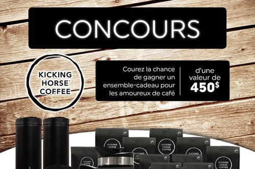 Concours La Boite à Grains Ensemble Kicking Horse Coffee