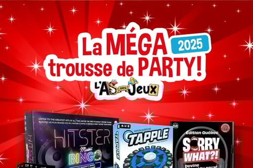 Concours L'As des jeux - Gagne La MÉGA trousse de party L'As des jeux 2025!