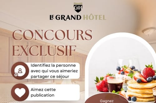 Concours Le Grand Hôtel / Resto Bar Le Blues - GAGNEZ VOTRE ESCAPADE DE RÊVE !
