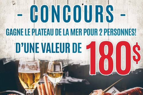 Concours Le Shack Du Pêcheur - Plateau de la Mer pour 2 Personnes à Gagner