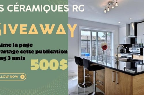 Concours Les céramiques RG - Gagnez 500$ en crédit rénovation!
