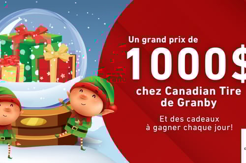 Concours M105 FM 104,9 - Gagnez 1 000$ chez Canadian Tire de Granby!