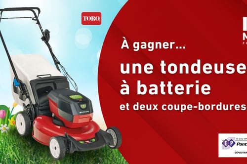 Concours M105 - Gagne ta tondeuse à batterie !