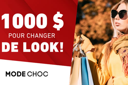 Concours M105 Gagnez l'une des trois cartes-cadeaux de 1000$ Mode Choc Granby!