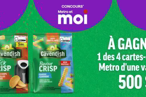 Concours Metro - Gagnez 1 des 4 cartes-cadeaux Metro d’une valeur de 500 $ !