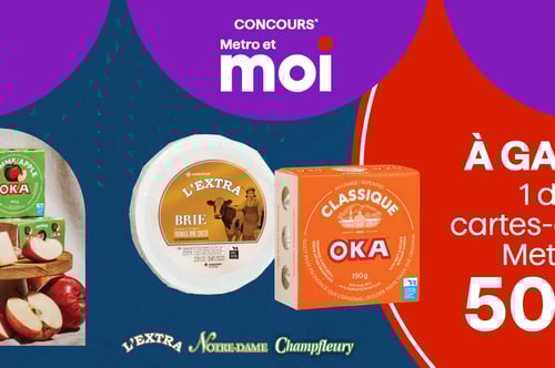 Concours Metro - Gagnez une des 5 cartes-cadeaux Metro de 500 $!