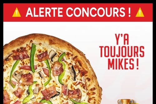 Concours Mikes - Laurier Québec - 1 AN DE PIZZA GRATUITE + CARTE-CADEAU DE 100$!