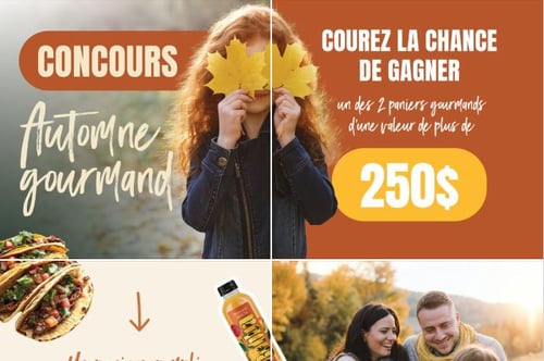 Concours Nutri-Impact - Gagnez l'un des 2 paniers gourmands remplis de délicieux produits d’une valeur de plus de 250 $ chacun!