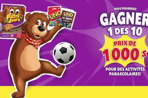 Concours "Récréations pour jouer" – 10 prix de 1000$ à Gagner