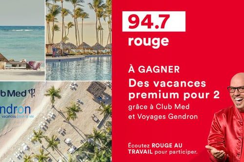 Concours Rouge 94,7 - Gagnez vos vacances au Club Med !