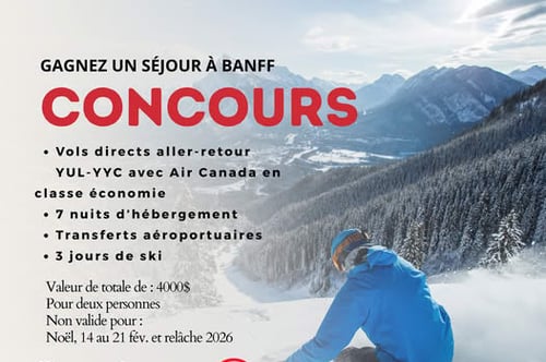 Concours Sportvac Voyages - Gagnez un séjour pour deux à Banff!