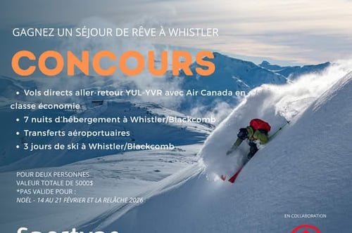 Concours Sportvac Voyages - Gagnez un séjour pour deux à Whistler!