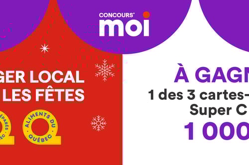 Concours Super C - 3 cartes-cadeaux Super C de 1 000 $ à gagner!