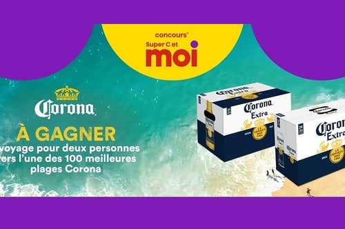 Concours Super C - Gagnez un voyage pour deux personnes vers l’une des 100 meilleures plages Corona !