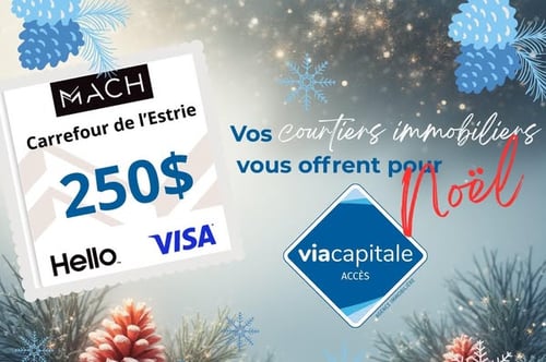 Concours Via Capitale Accès - Gagnez une Carte cadeau de 250 $ au Carrefour de l’Estrie!
