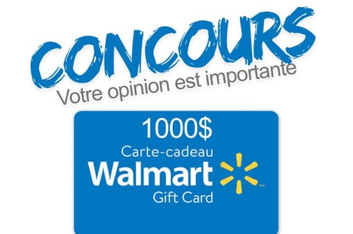 Concours Sondage Walmart Carte-Cadeau 1000$ à GAGNER