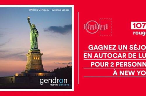 Concours Gagnez un séjour pour deux personnes à New York offert par Voyages Gendron!