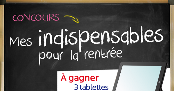 Concours Gagnez l'une des 3 tablettes grand format d’une valeur approximative de 700$! Concours Gagnez l'une des 3 tablettes grand format d’une valeur approximative de 700$!