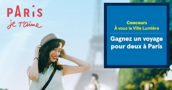 Concours Gagnez un voyage pour deux personnes à Paris! Concours Gagnez un voyage pour deux personnes à Paris!