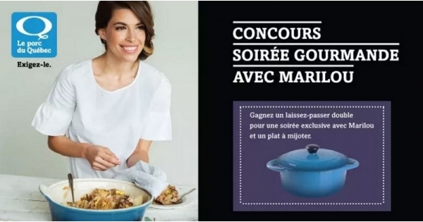Concours SOIRÉE GOURMANDE AVEC MARILOU! Concours SOIRÉE GOURMANDE AVEC MARILOU!