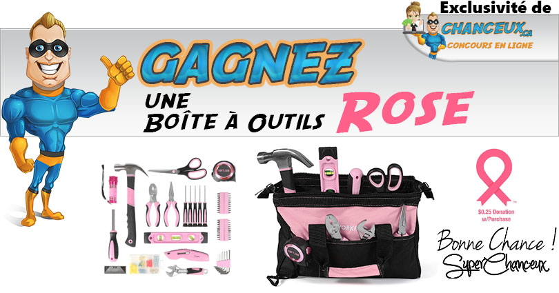 CONCOURS EXCLUSIF - Concours Gagnez une Boîte à Outils Rose