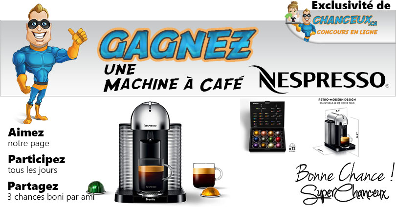 CONCOURS EXCLUSIF - Concours GAGNEZ Une Machine à Café Nespresso