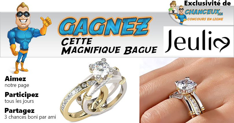 CONCOURS EXCLUSIF - Concours GAGNEZ Cette Magnifique Bague Jeulia