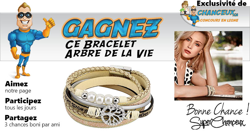 CONCOURS EXCLUSIF - Concours GAGNEZ Ce Magnifique Bracelet Arbre de la Vie