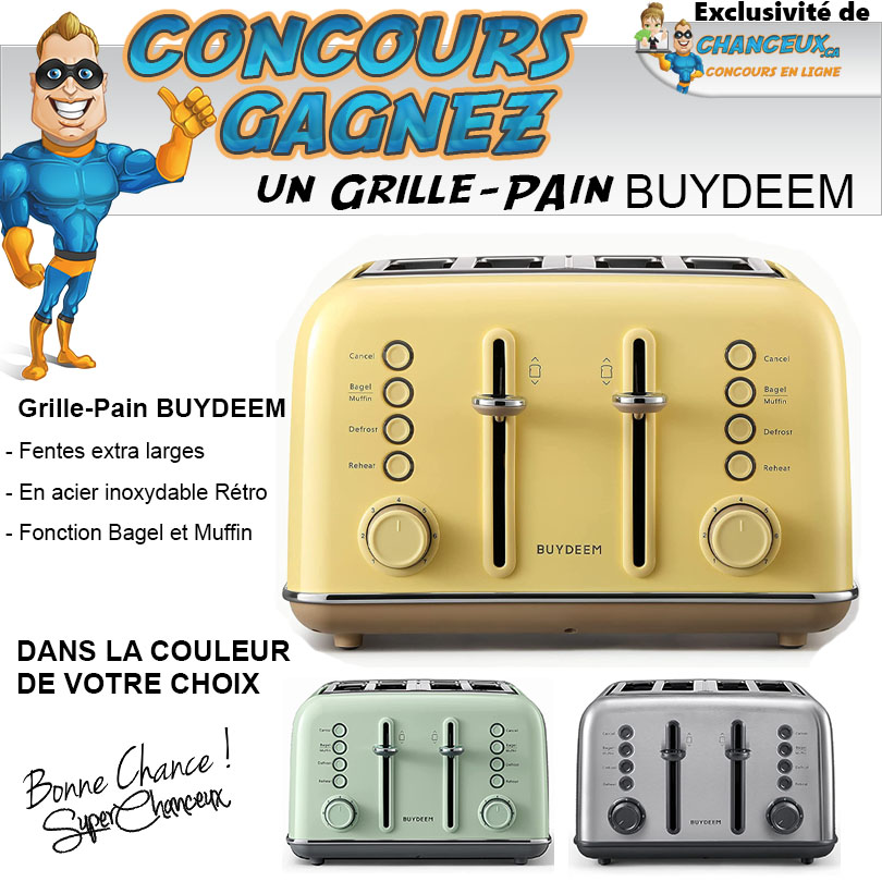 CONCOURS EXCLUSIF - Concours Grille-Pain BUYDEEM Style Rétro