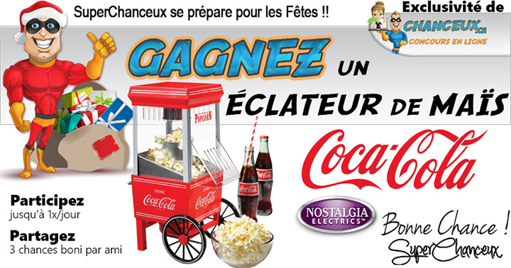 CONCOURS EXCLUSIF - Concours Gagnez une Machine à Pop Corn