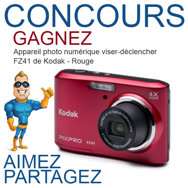 CONCOURS EXCLUSIF - Concours Gagnez un Appareil Kodak Numérique PIXPRO FZ41