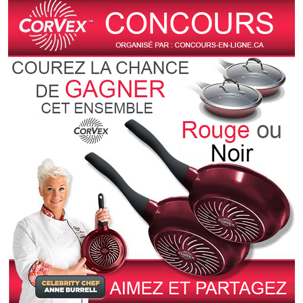 CONCOURS EXCLUSIF - Concours Courez la Chance de GAGNER un Ensemble CORVEX