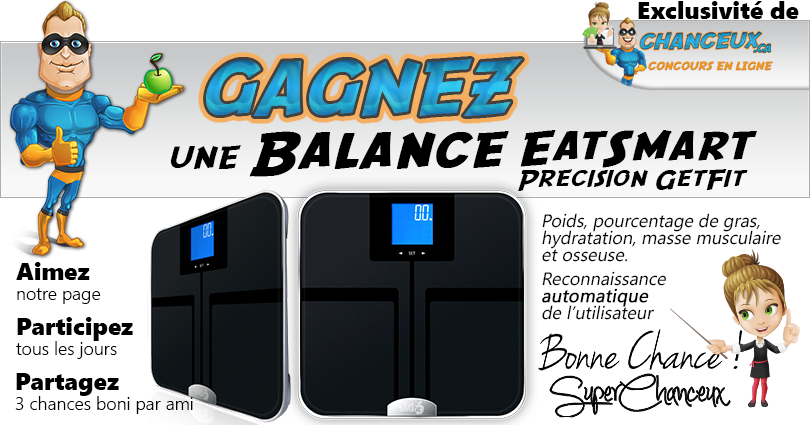 CONCOURS EXCLUSIF - Concours Gagnez une balance EatSmart Precision GetFit