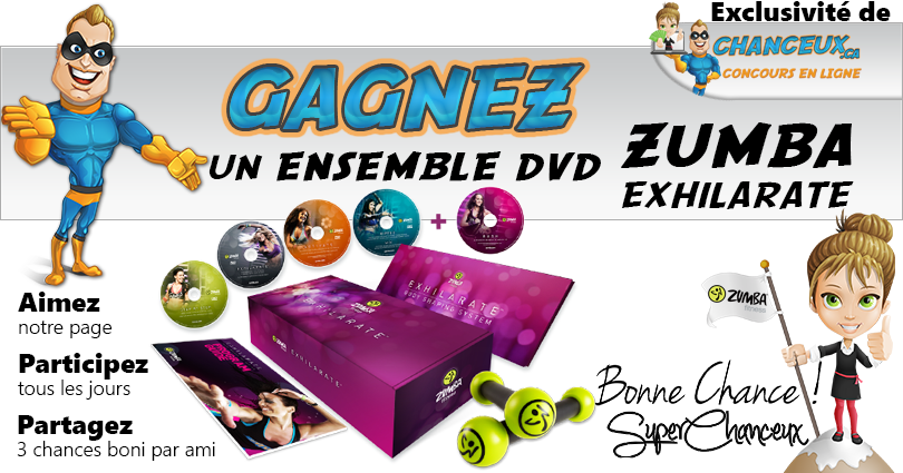 CONCOURS EXCLUSIF - Concours Gagnez un ensemble d'entraînement Zumba Exhilarate